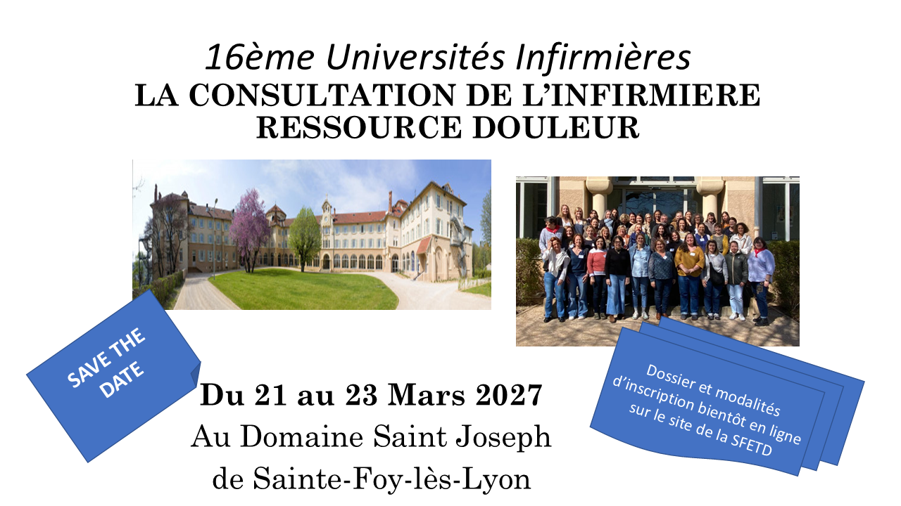 Lire la suite à propos de l’article UNIVERSITES infirmières<br>La consultation de l&rsquo;Infirmière Ressource Douleur